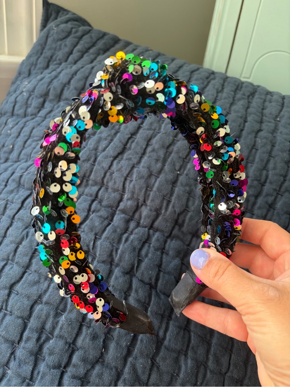 Confetti Party Sequin Topknot Headband - Multicolor